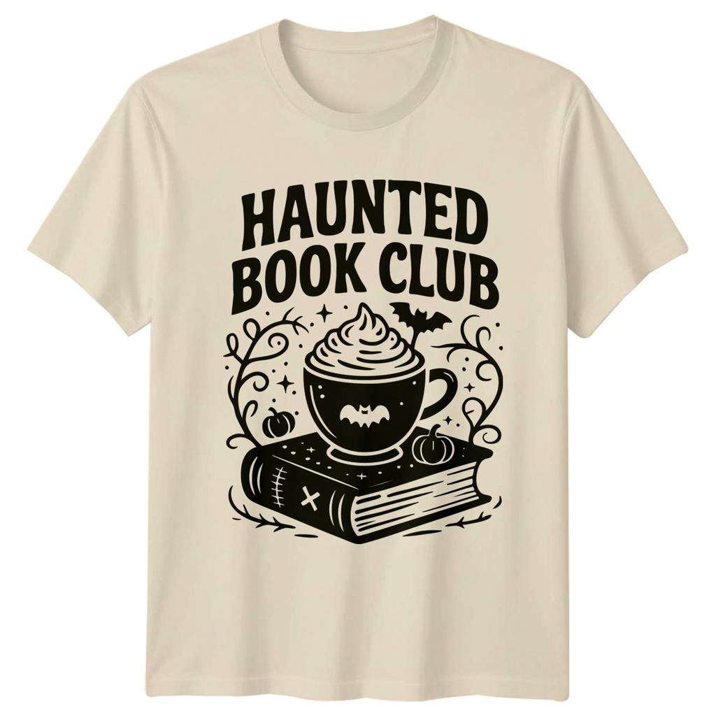 Haunted Book Club Halloween Reading Unisexs TShirt Unisexs Tee Graphic Unisex Top