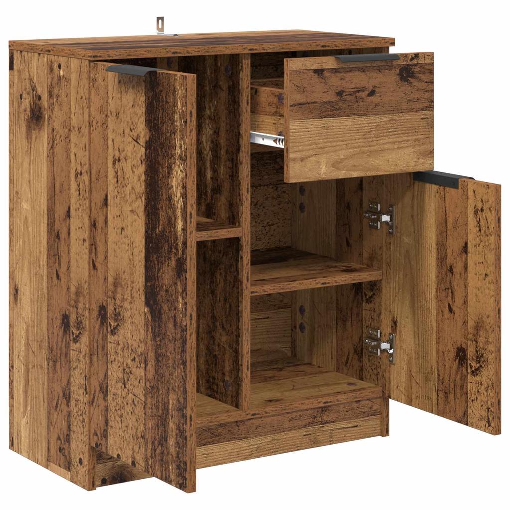 Sideboard with Drawers Reclaimed Wood Look 60 x 30 x 70 cm Engineered Wood