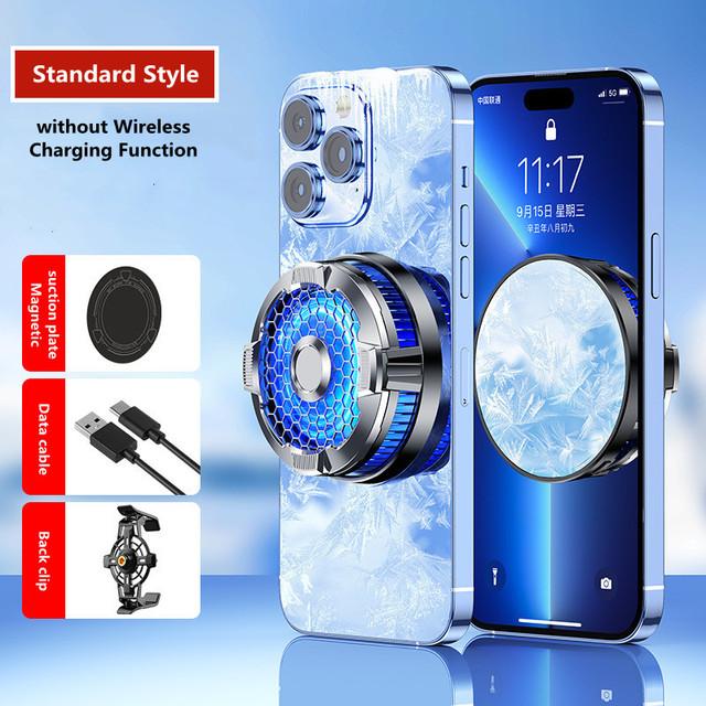 

X99 Полупроводниковый задний зажим для мобильного телефона, магнитная система Type-C, охлаждающий вентилятор, радиатор с беспроводной зарядкой для игрового кулера PUBG