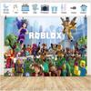 Roblox Boys' Game Birthday Party Decoration Banner 5x3 Ethylene Photography Backdrop Cloth