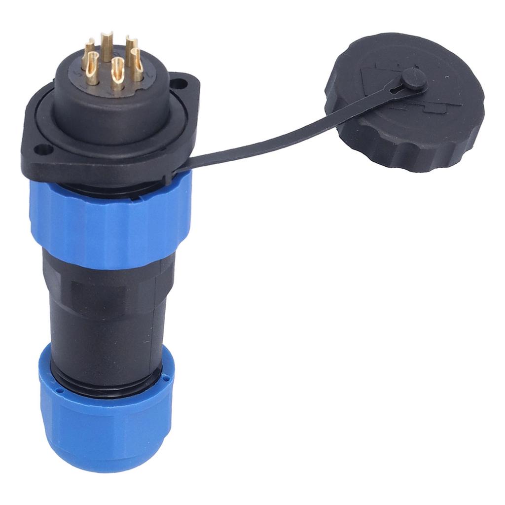 IP68 Waterproof Plug Socket Flange Aviation Power Connector Industrial Adapter AC380V SP206 Pin