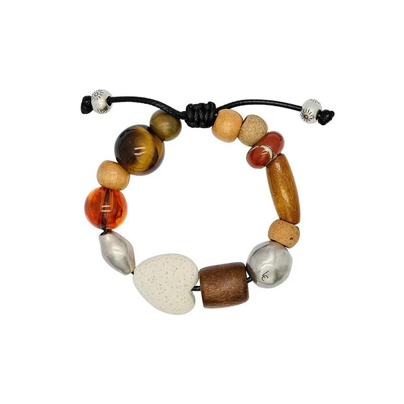 

JYL TS Bracelet Nanhong Guofeng Style Enhances Passion & Luck Bracelet-65/real gold 16-19cm/adjustable світло-малиновий колір