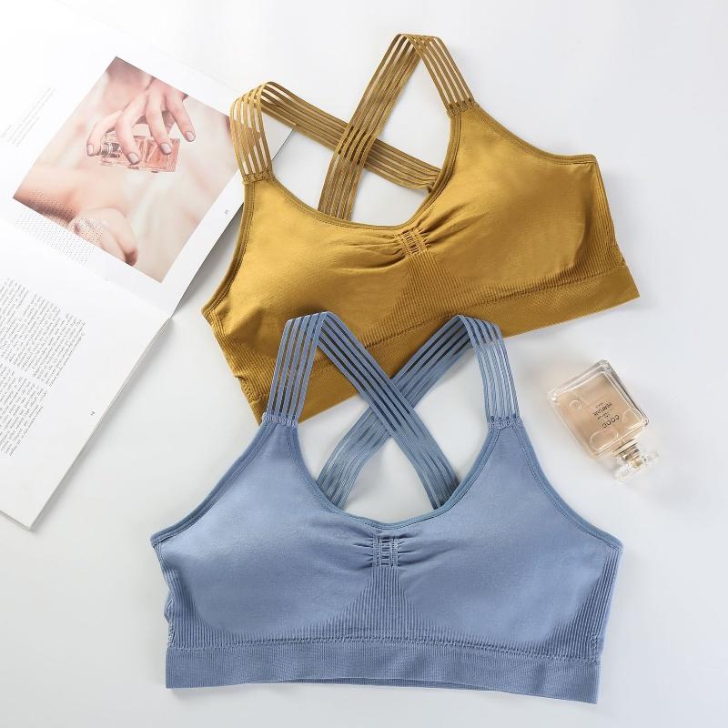 Breathable Athletic Fitness Running Gym Vest Tops Sportswear Bras Women YogaSport Bra Women Shockproof Sexy Back Sports Bras