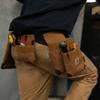 Carhartt Padded Tool Heavy Duty Tool Belt with 7 Pockets for Tools Zipper Carhartt Brown Belt, & Storage,