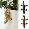 Universal Pot Edge Decor Resin Gecko Hugger, Realistic Climbing Lizard Figurine, Weatherproof Plant Succulents Decoration Hanging Ornament for Balcony