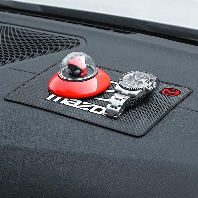 1Pcs Car Emblem Anti Slip Pad Phone Holder Non-Slip Mat Car Stlying For Mazda 6 3 CX5 5 2 323 CX7 Demio Atenza Axela MX30 CX30 CX3 CX9 RX8 RX7