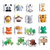 Jungle Safari Animal Cake Decoration Lion Elephant Money Giraffe Mushroom Happy Birthday Cake Topper Boy Birthday Party Supplies