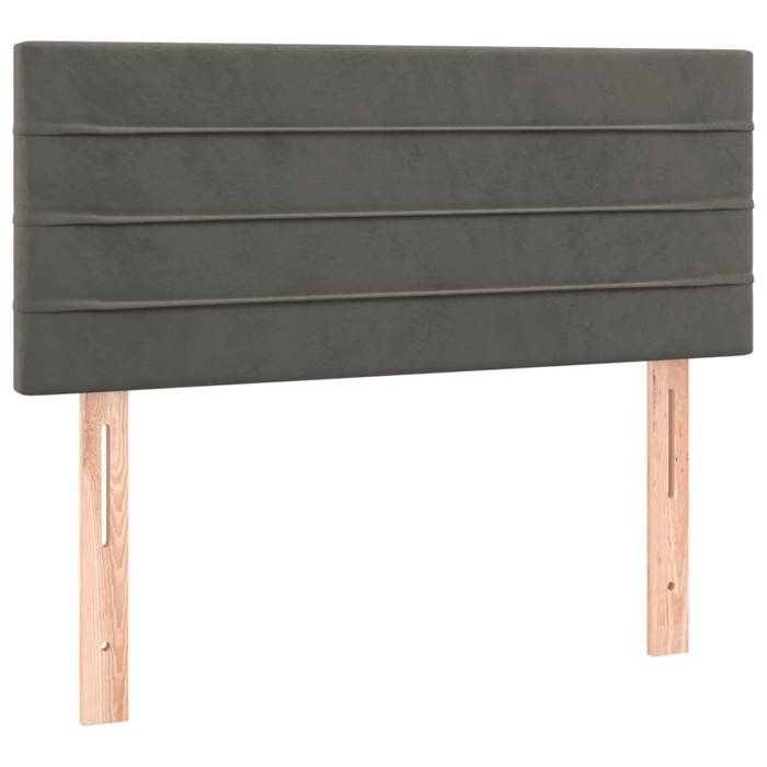 VidaXL Tête de Lit Meuble de Chambre à Coucher Accessoire de Lit Simple Tête de Cadre de Lit Intérieur Gris Foncé 346139