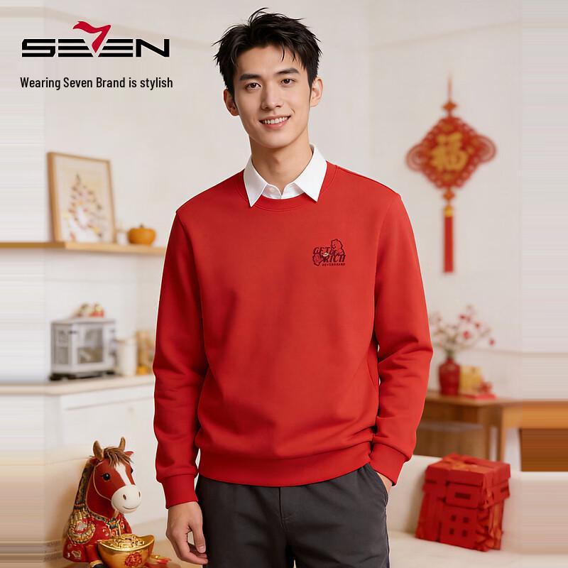 Septwolves Men s New Year Red Cotton Blend Sweatshirt M (170/88A)