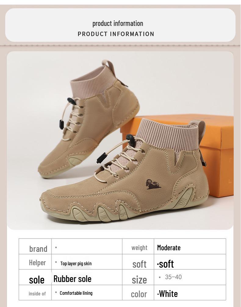 Unisex High-Top Casual Shoes and Large-Size Martin Boots