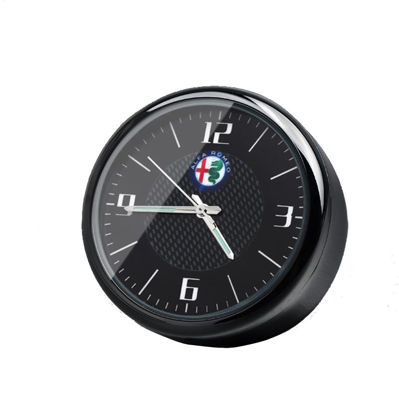 Car Center Console Air Conditioner Quartz Luminous Clock Watch For Alfa Romeo 4C 159 166 Spider Giulia 156 Mito 147 8C GT zw7