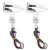 1 Pair Motorcycle Modification LED Turn Signal Indicator Light with Grid for Yamaha Honda Indian