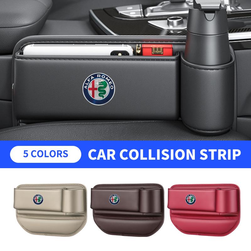 Car Seat Gap Organizer Multifunction Storage Box Cup Pocket For Alfa Romeo 159 Mito Stelvio Brera Spider Giulietta Giulia