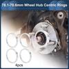 OD 78.1mm to ID 70.6mm Car Wheel Hub Centric Rings Aluminium Alloy 4 Pcs