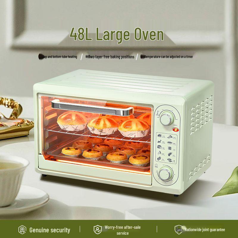 Large Capacity Electric Oven with Independent Temperature Control for Professional Baking, Mini Tarts, and Sweet Potatoes