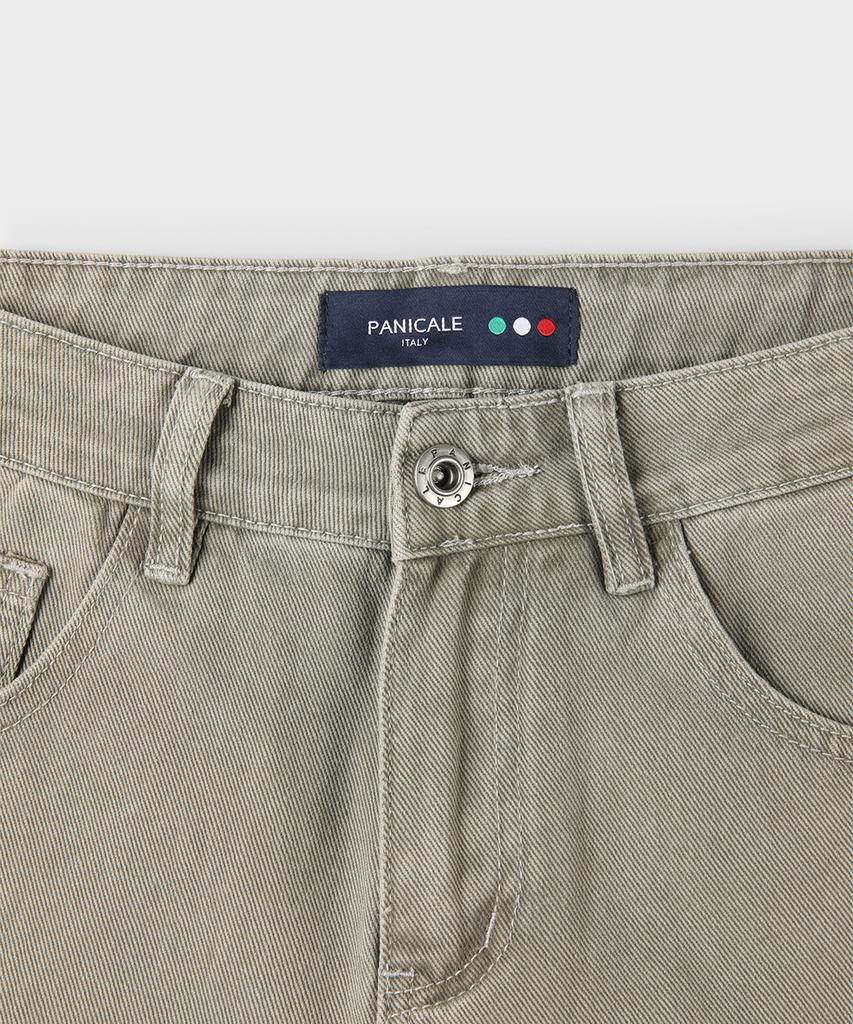 PANICALE Gray Straight Fit Denim Pants