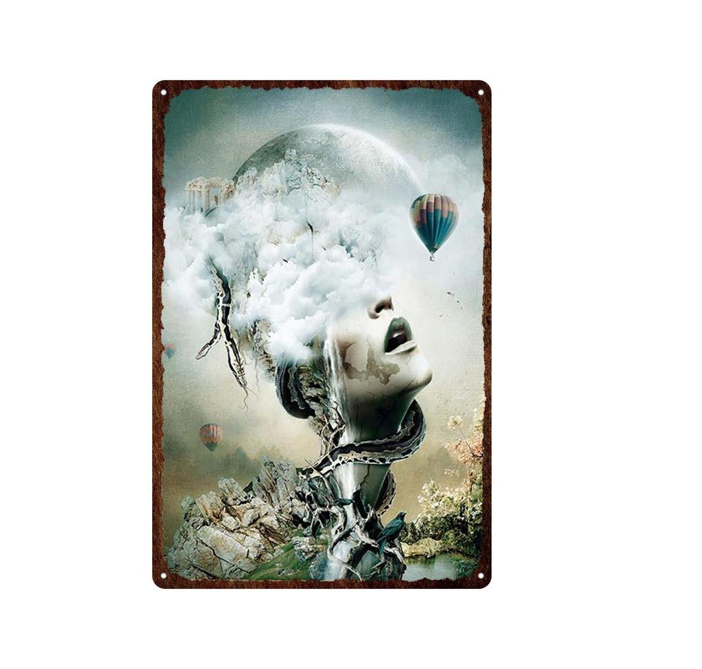 Skeleton Skull Metal Tin Signs Mexican Festival Day of The Dead Plaque Wall Painting Poster Party Shop Home Tattoo Parlors Decor