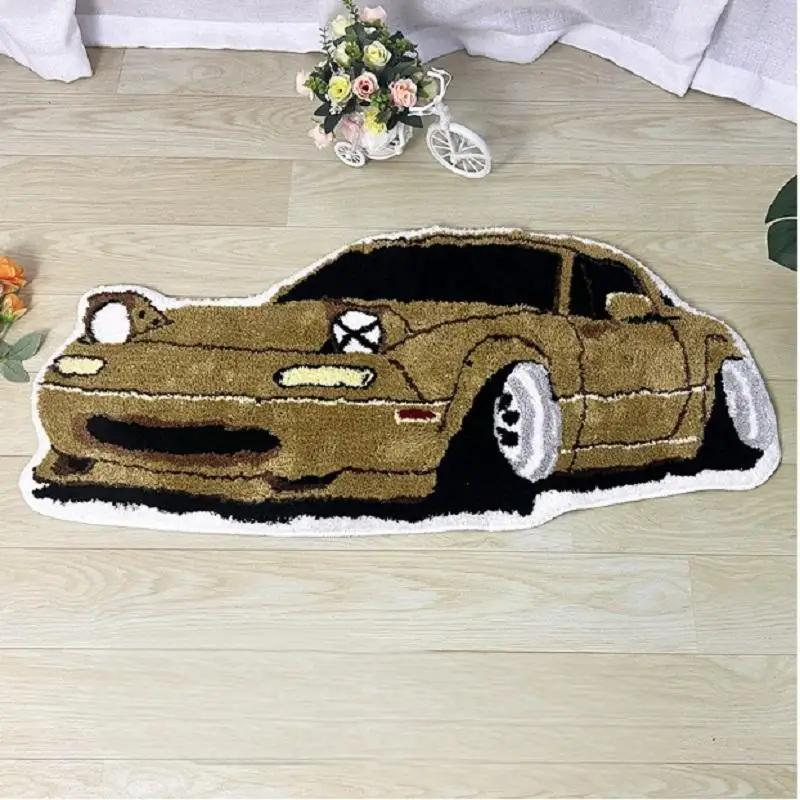 

VIKAMA Color Car Fashion Brand Superfine sand Carpet Bedside Cloakroom Room Living Room E-Sports Room Carpet Home Decoration 40X60cm 15.7X23.6in