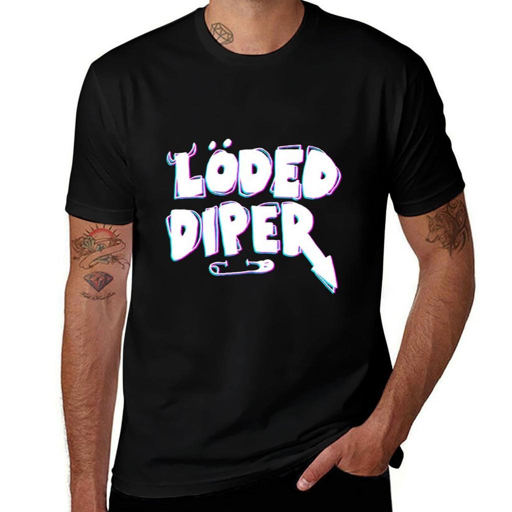 Light Of Loded Diper Tshirt Work Daily Short Sleeve Top Tshirt