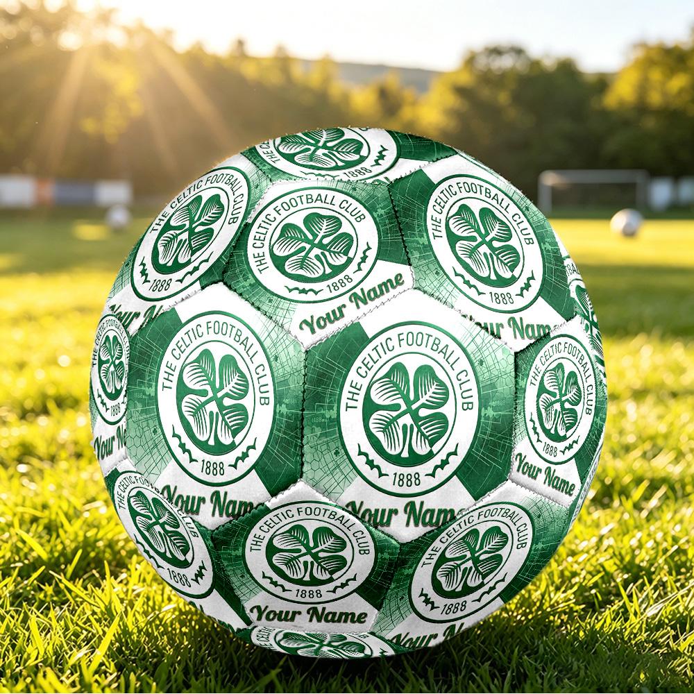 Personalized Size 5 Football Celtic FC Pattern Outdoor Game Sports Ball Gift