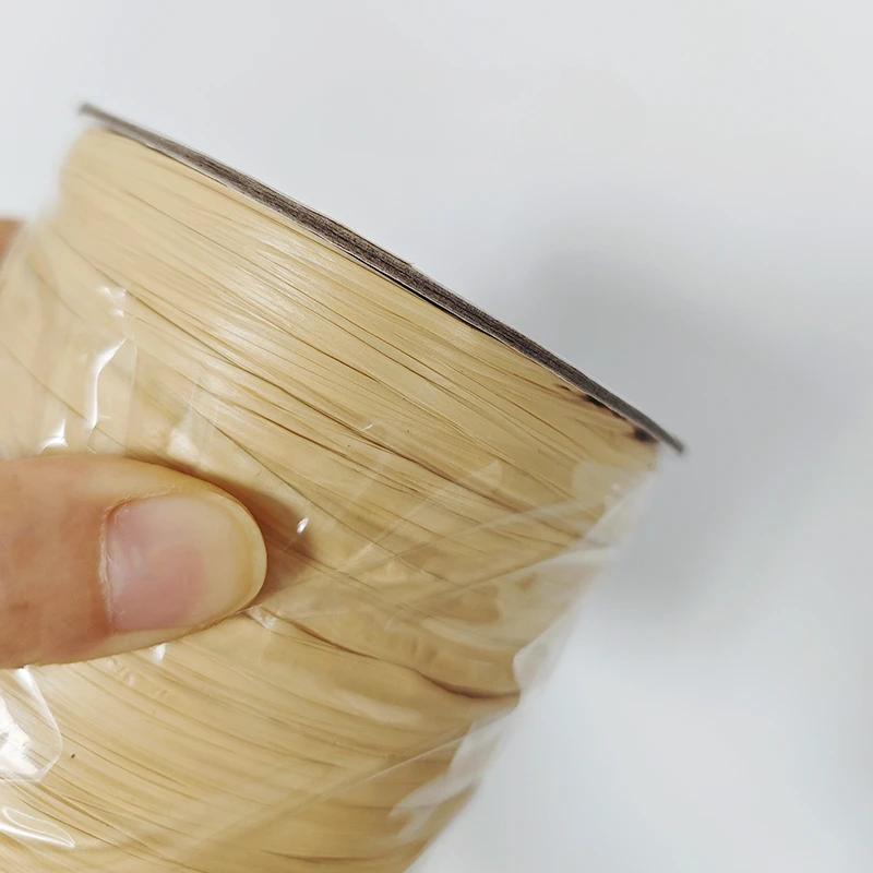 600M Raffia Strohgarn Häkelgarn für DIY Stricken Sommerstrohhut Handtaschen Kissen Handgeflochtenes Strohgarn