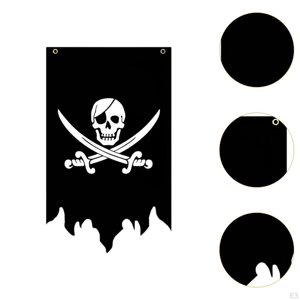Crossbone Flag for Halloween Themed Party Indoor Outdoor Decoration