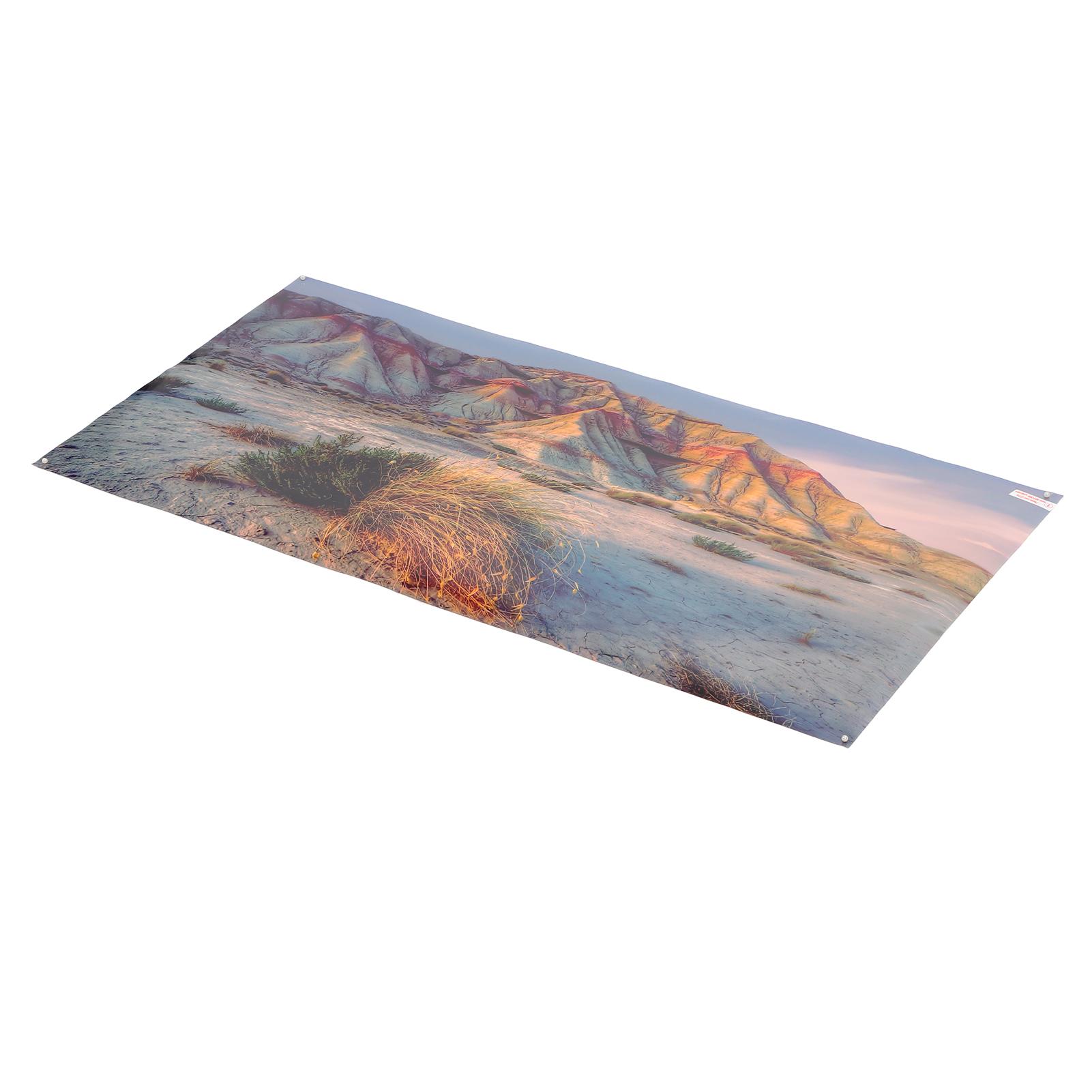 

Aquarium Poster Mountain Desert Pattern Self Adhesive 3D PVC Fish Tank Background Decoration61x30cm 24x11.8in