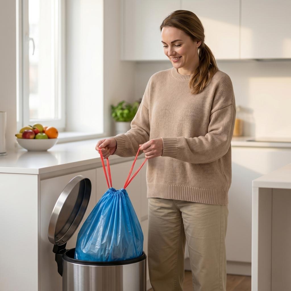Point Breaking Household And Commercial Disposable Kitchen Garbage Bag, Continuous Roll Plastic Bag