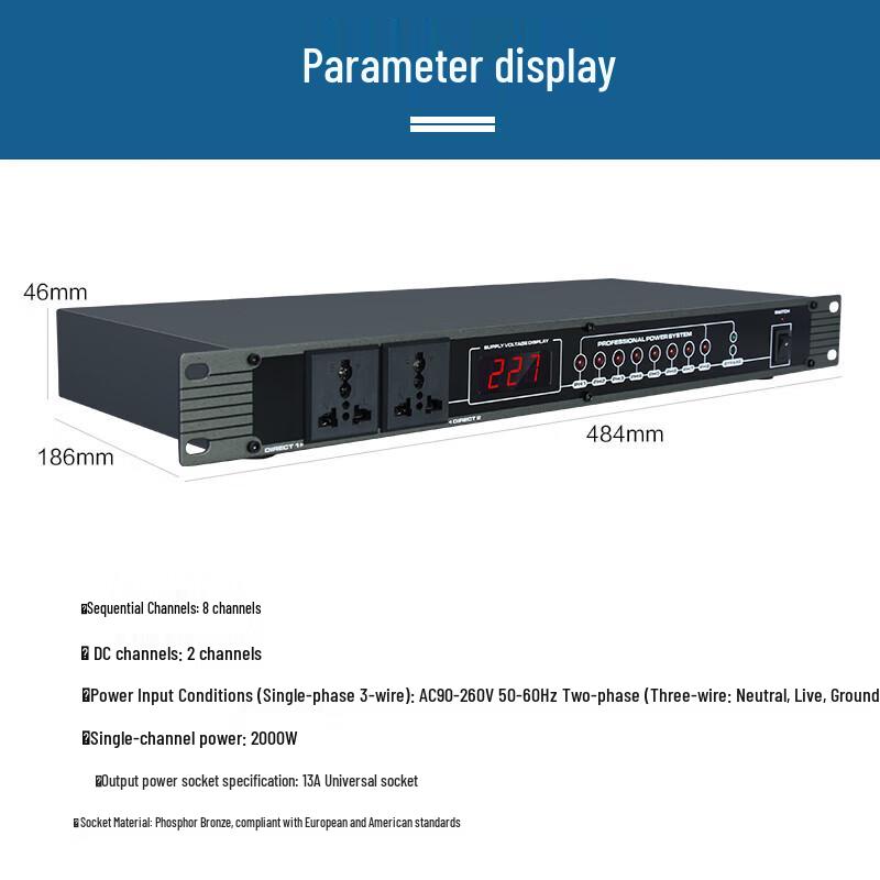 Huidu BA-882 8-Channel Power Sequencer for Conference Systems (CN version)