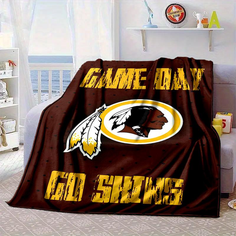 Washington Redskins Portable Blanket/Soft Blanket Bedding Blanket Suitable for Travel Camping Living Rooms Offices Sofas Fan Gifts