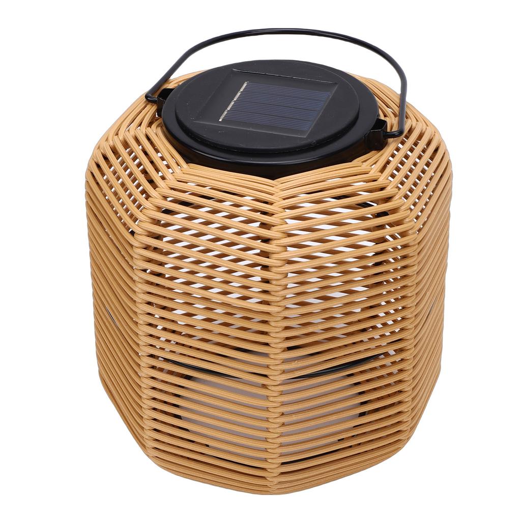 Solar Lantern for Outdoor Water Proof Hanging Plastic Rattan Light Decoration for Camping Garden Yard Pathway Patio Table
