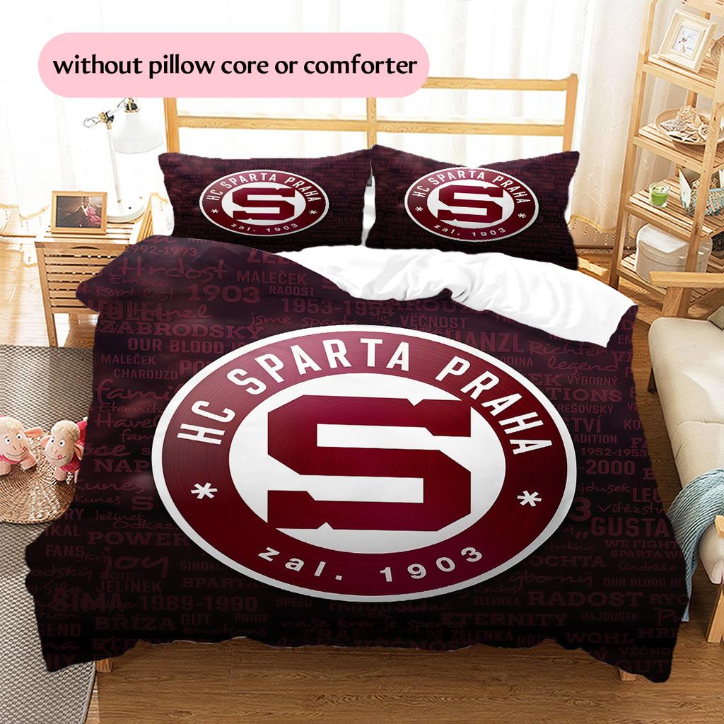 AC Sparta Praha Pattern Bedding Quilt Set  Home Decoration  Gift (1 * duvet cover + 2 * pillowcase  without core)