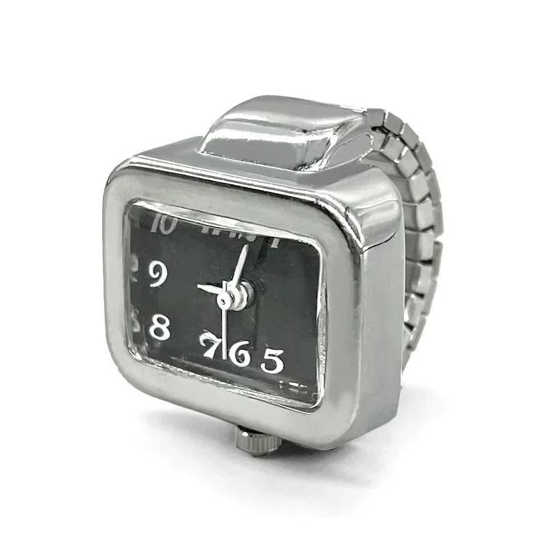 2026 Neue Retro Modische Punk Uhr Ring Vielseitiger Nischen Paar Finger Uhr Mini Uhr Niedliche und Kreative Elektronische Uhr