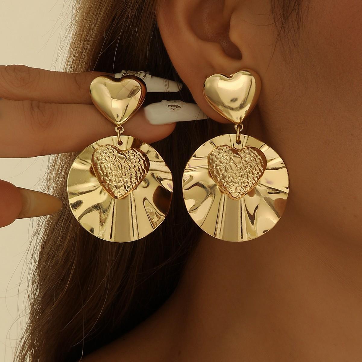 

Exaggerated Earrings, High-end Earrings, Fashionable Style Glossy Earrings, Ins Jewelry золотий