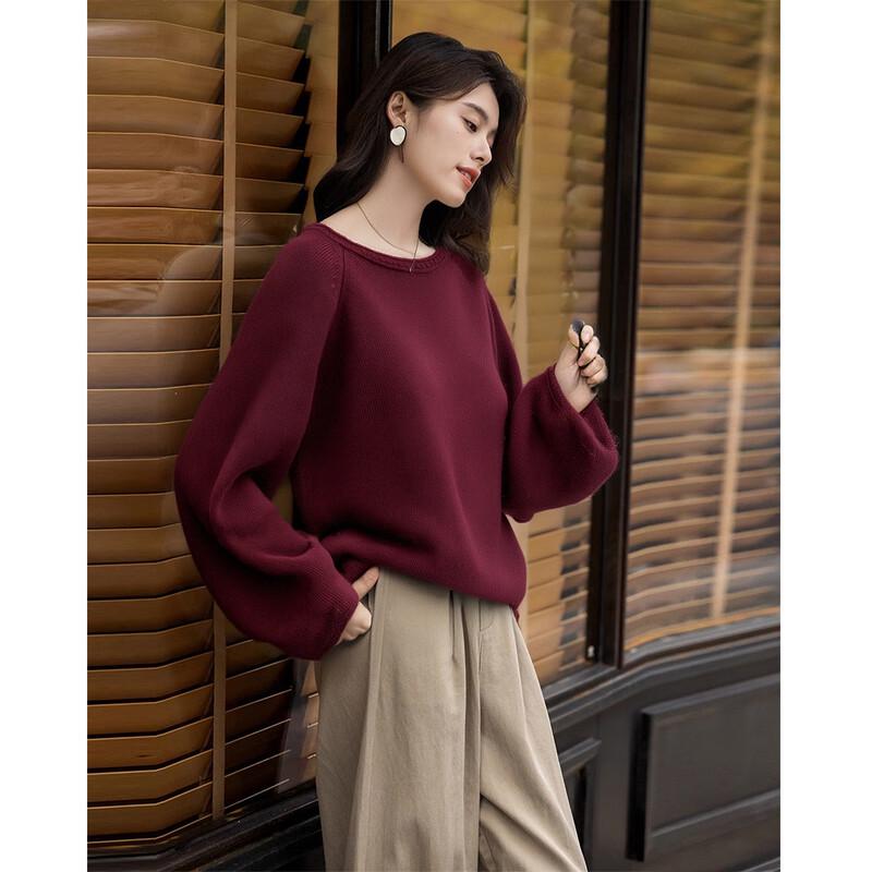 Mocana Women's Relaxed Lamb Wool Long Sleeve Sweater