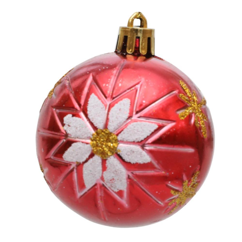 Christmas Hanging Ball, Christmas Tree Decoration, Snowflakes, Five Stars, Christmas Ball, Accessories, Combination, 6cm, 9-piece Set