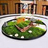 Best-Selling Moss Ornaments: Large Round Hotel Dining Table Centerpiece with Miniature Landscape Theme