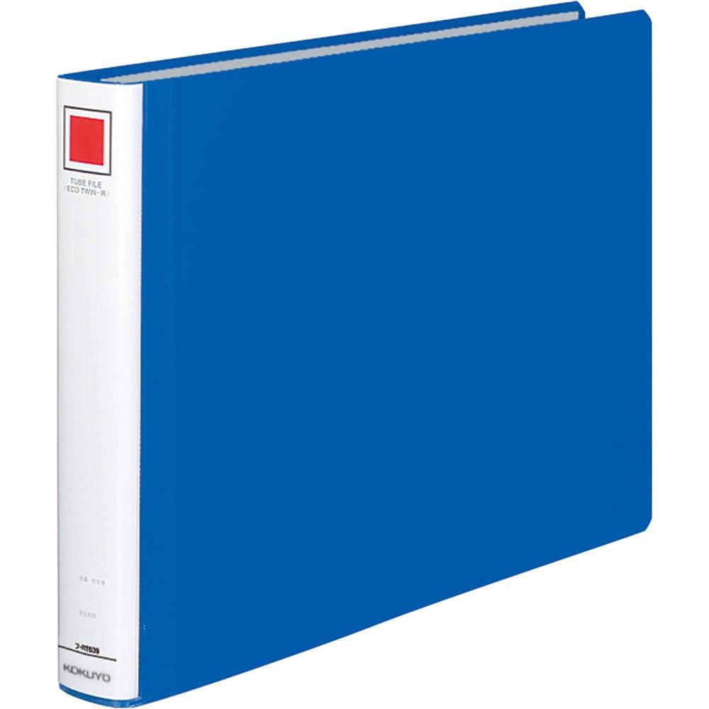

KOKUYO Tube File Eco Twin R B4 Horizontal 30mm Binding 2 Holes Blue Fu-RT639B