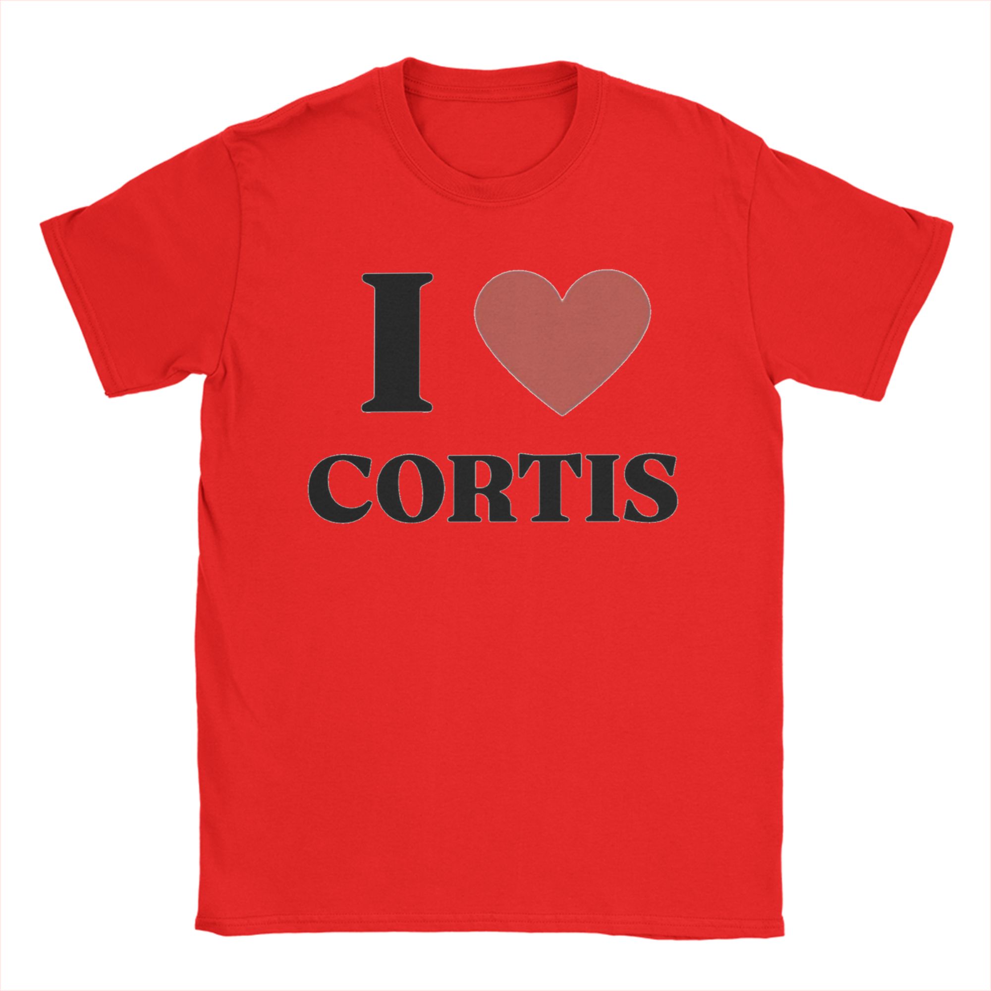 

Я люблю cortis Футболка для мужчин Женщин 100% Хлопок Потрясающие Футболки Круглый вырез Футболка с коротким рукавом Одежда Подарок на день рождения S