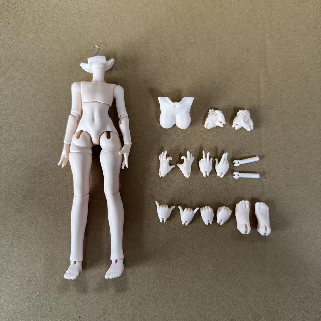 8-voxel bjd voxel joint movable BJD doll handle about 16cm pink white movable doll