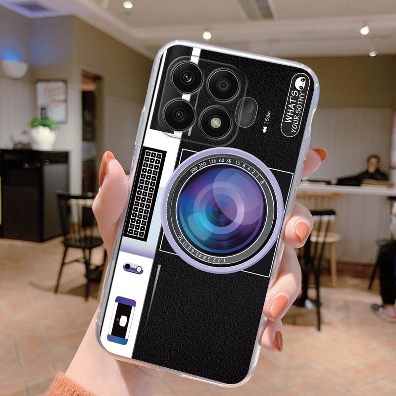 For Honor 70 Lite 5G Case Silicone Soft Clear TPU Coque for Honor X8a X8b X8c X8 5G X6 Phone Cover Print Shell Protection Women