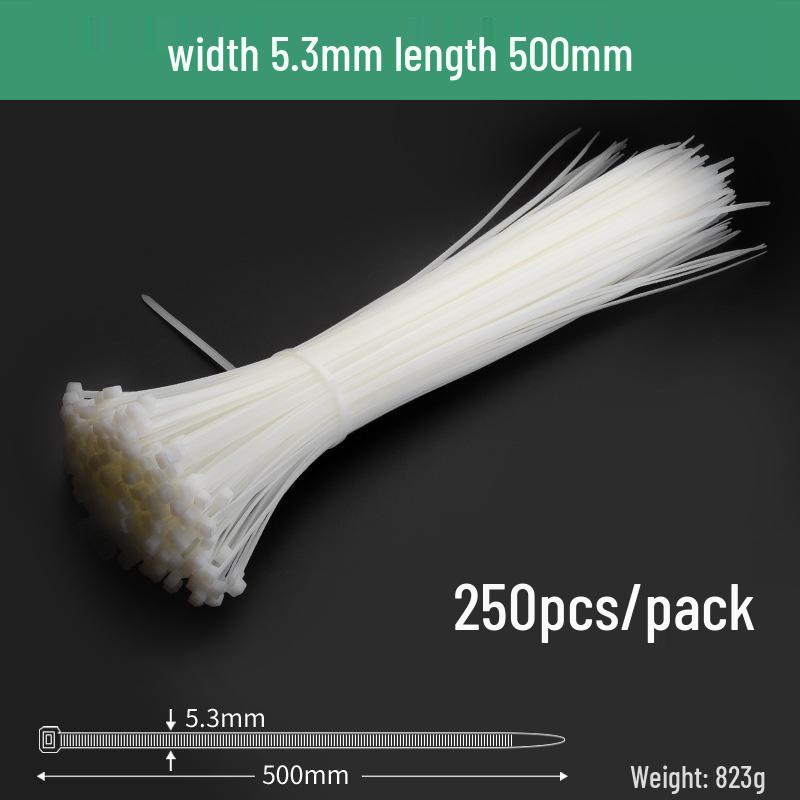 Black Self-Locking Nylon Cable Tie with Strong Anti-Theft Buckle