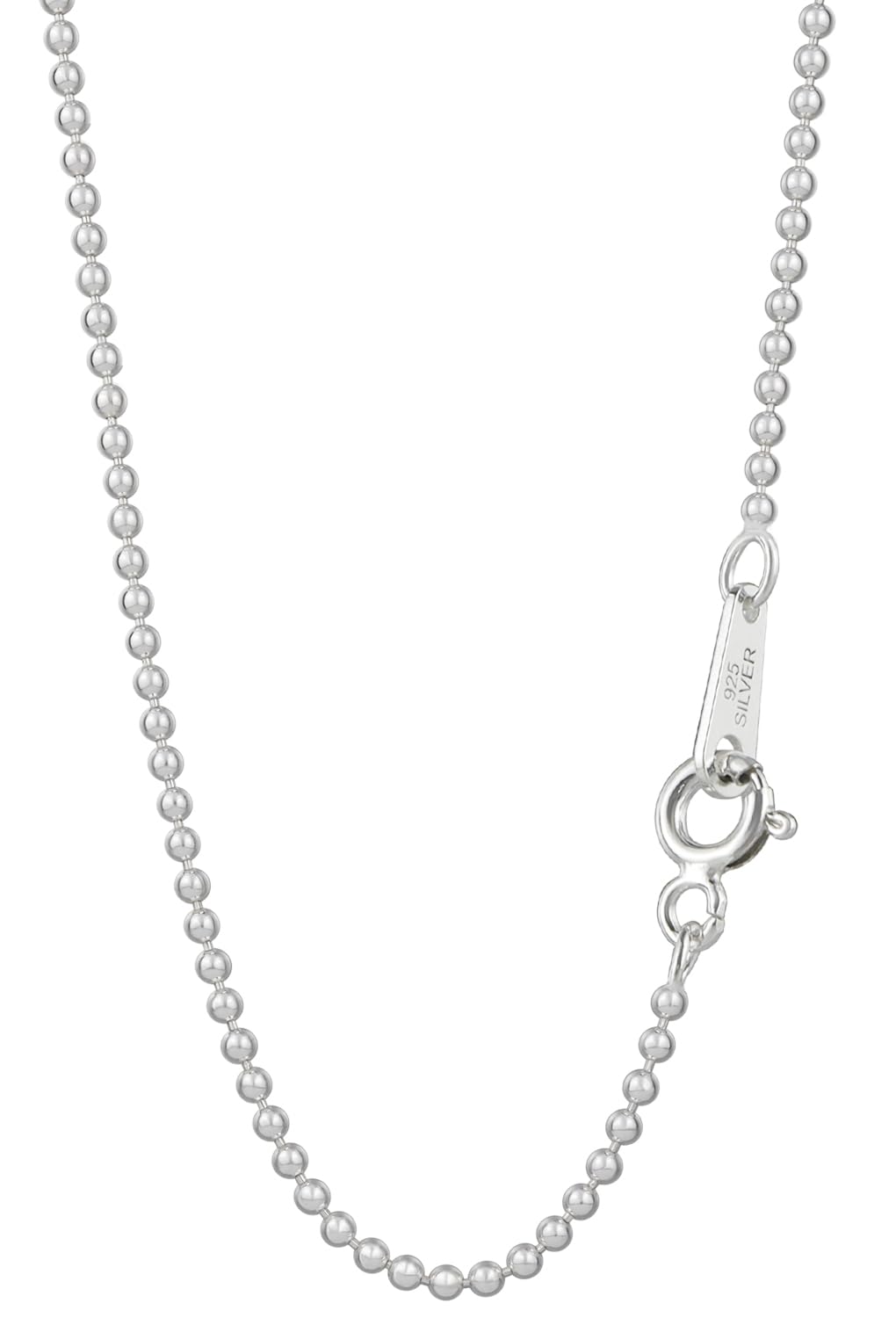 

Gin no Silver 925 Ball Chain Width Length Chain Necklace for Women Simple [Shinjuku Kura] approx. 1.5mm 38-60cm (60cm)