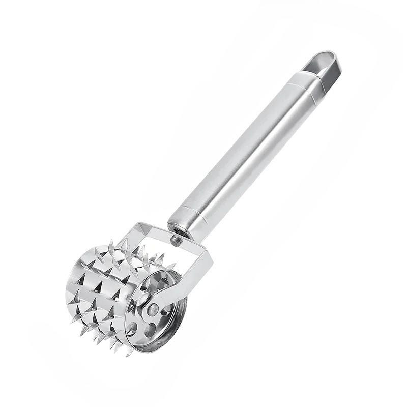 

1 шт. из нержавеющей стали мясорубка тендерайзер измельчитель роликовый молоток для стейка свинина с отбивными боками кухонные инструменты для приготовления пищи серебряный