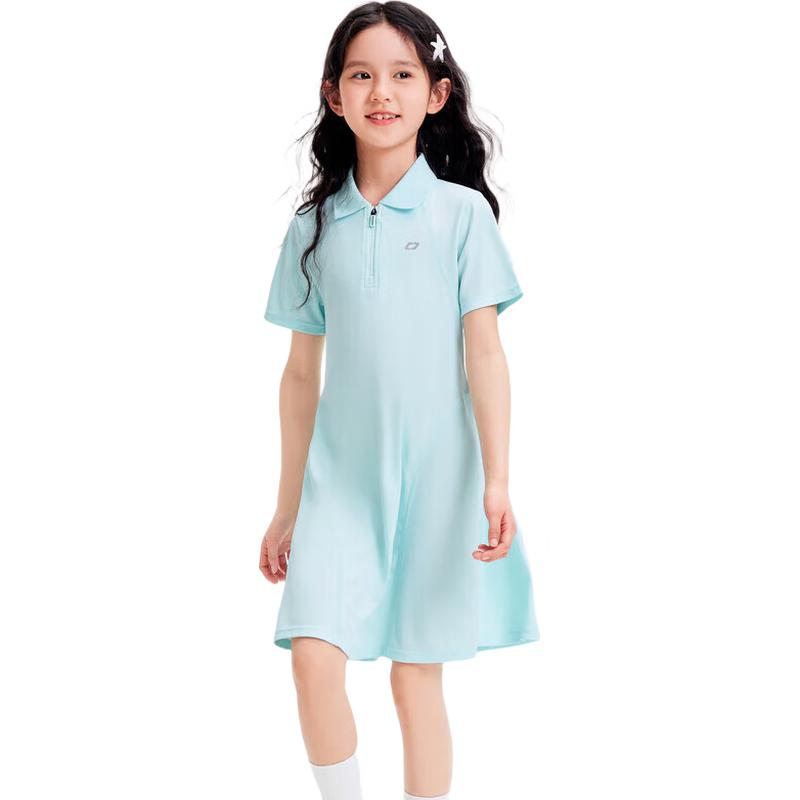 Balabala Girls' 2024 Summer Sporty Quick-Dry Slim-Fit Dress