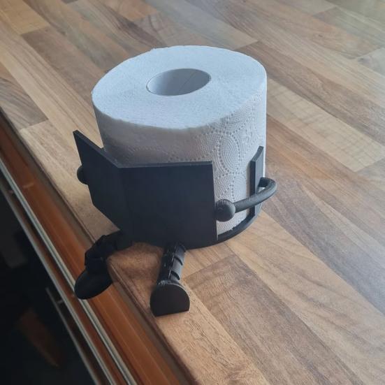Yousheng Reading Toilet Paper Holder Creative Shape Easy Installation 3D Printed Toilet Paper Stand Roll Paper Stand Bathroom Decor