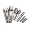 Socket Adapter Bit Adapter 1/4in 2/3/8pcs Chrome Vanadium Steel