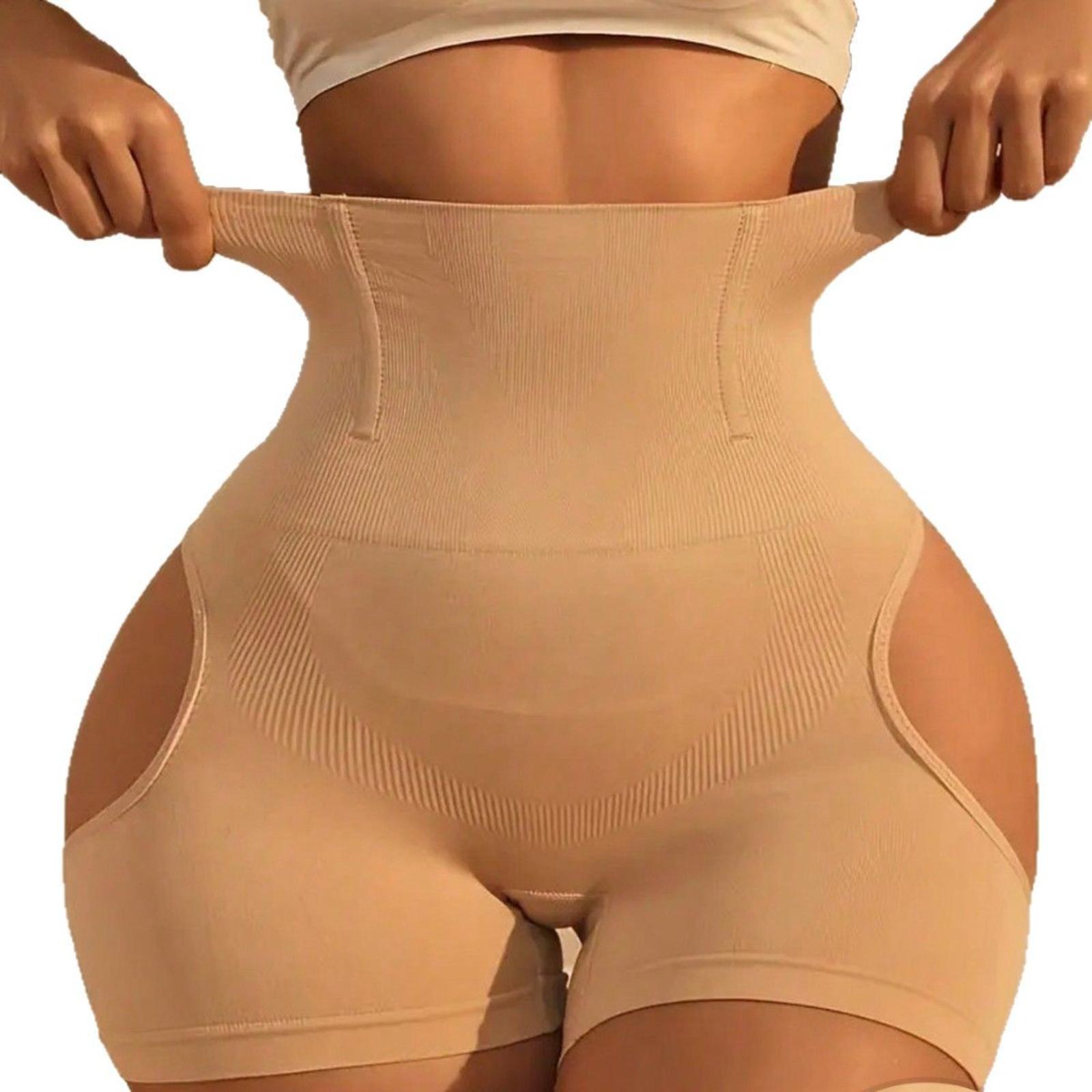 

High Waist Body Shaping Shorts for Women Tummy Control Butt Lifting Open Back Seamless Compression Underwear Panty Briefs L