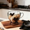 Iron Egg Storage Basket Large Capacity Coffee Capsule Holder Storage Cup  Coffee Shop Display