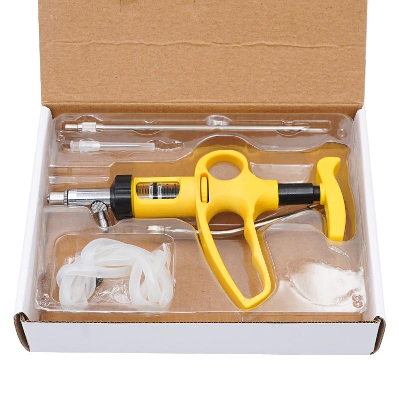 5/10/20/30/50ml Pistol de drenaj continuu Bovine Ovine Caprine Oral & Turnare pe Animal Seringă continuă Injecție vaccin Infuzie